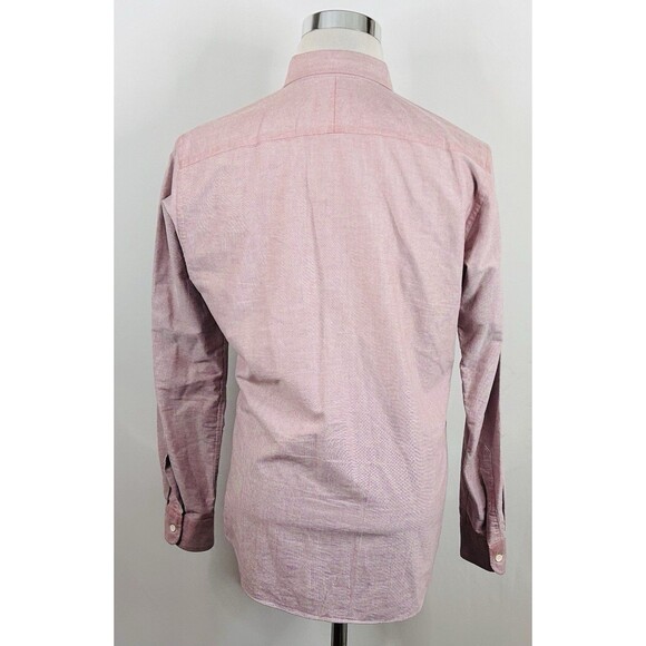 Trumaker Large Bespoke Casual Oxford Shirt Pink 100% Cotton Button Down - Picture 5 of 5